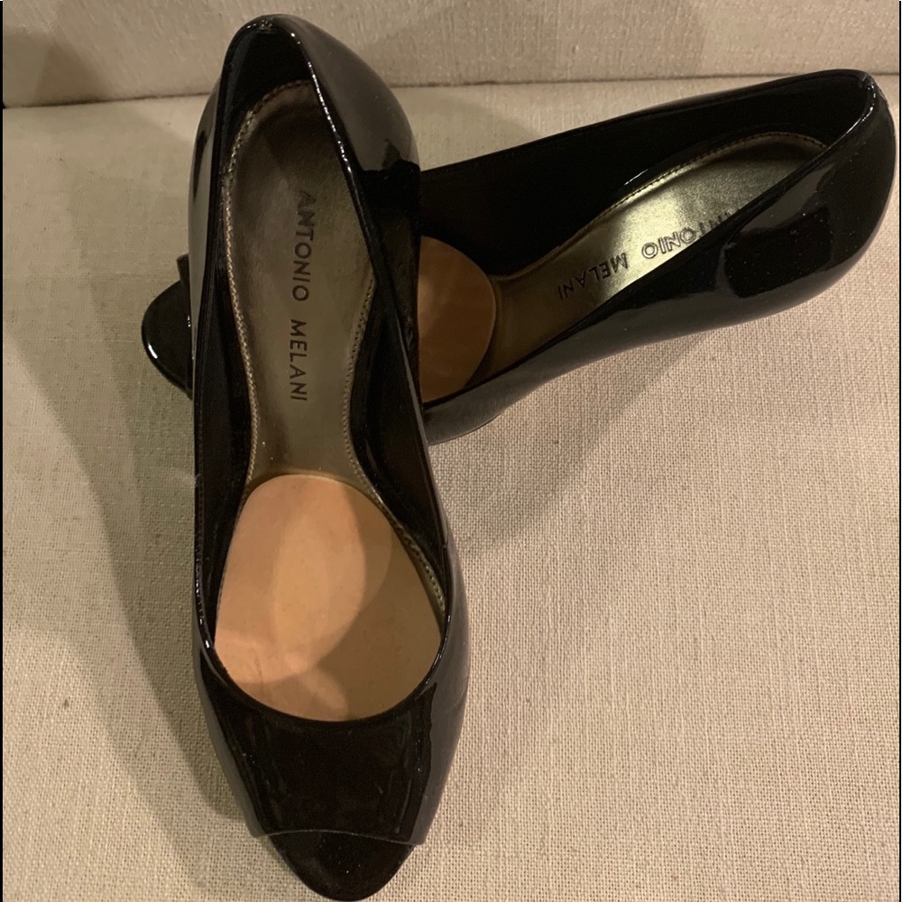 Antonio Melani Black open toe heels